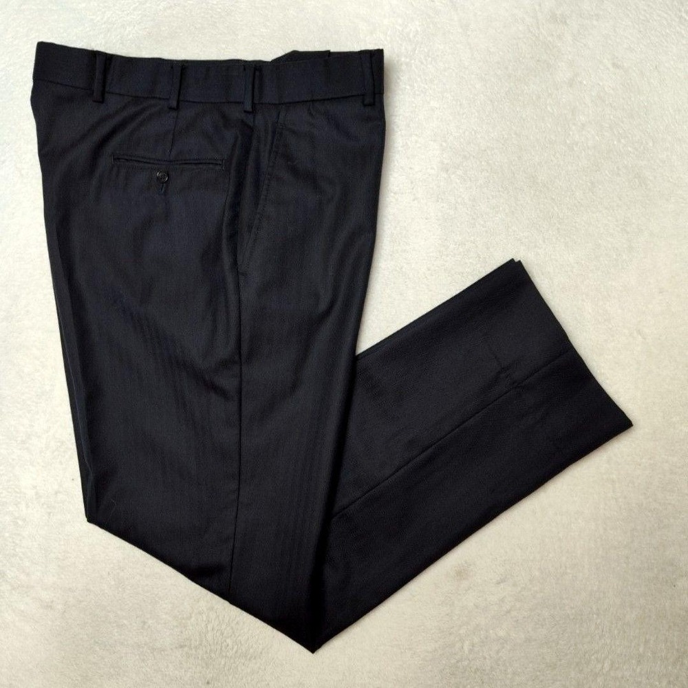 Brooks Brothers Pants Mens 36x30 Gray Fitzgerald Wool Herringbone Suit Flat USA